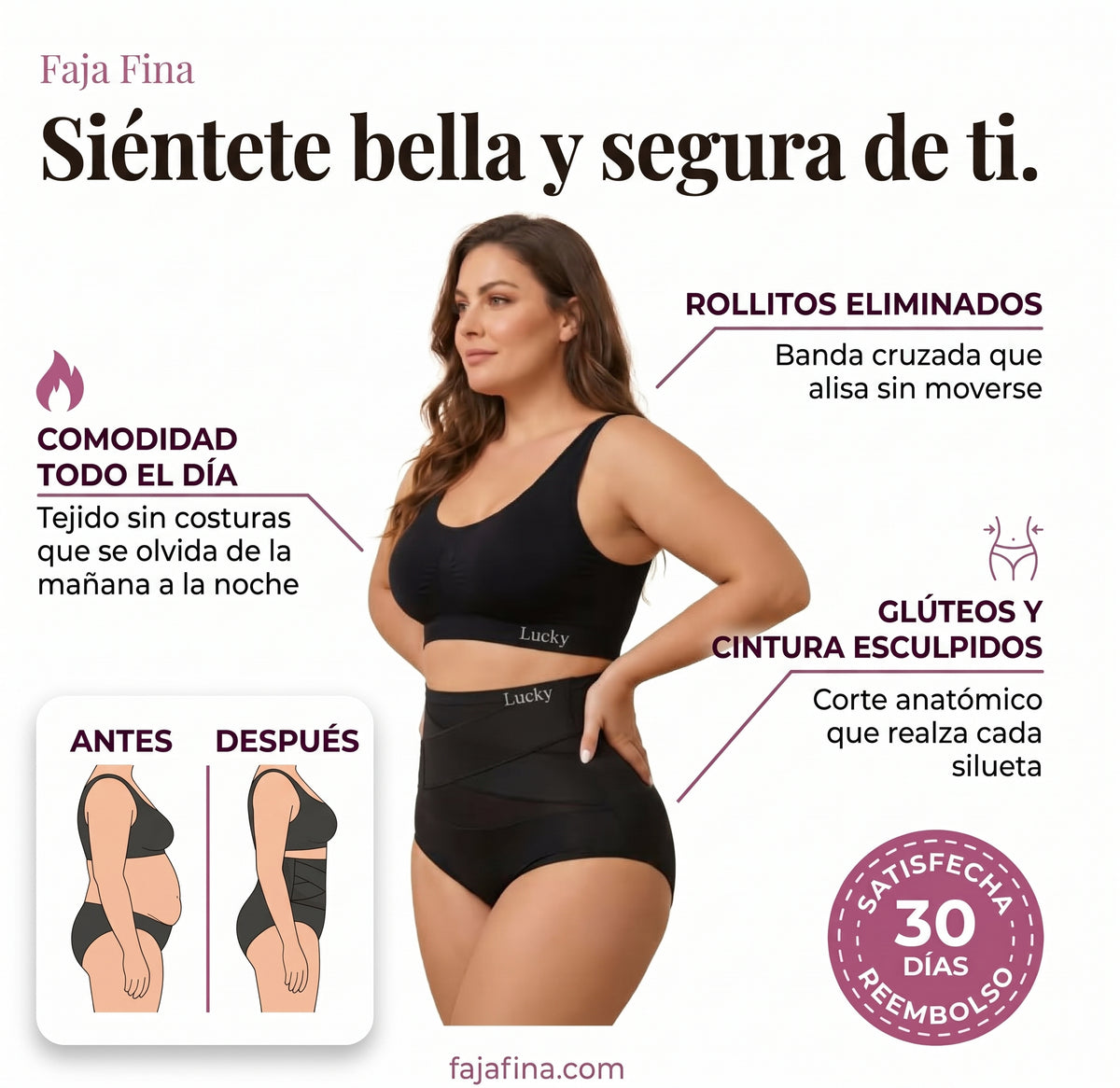 Braguita Faja de Talle Alto — Control de Abdomen Sin Costuras