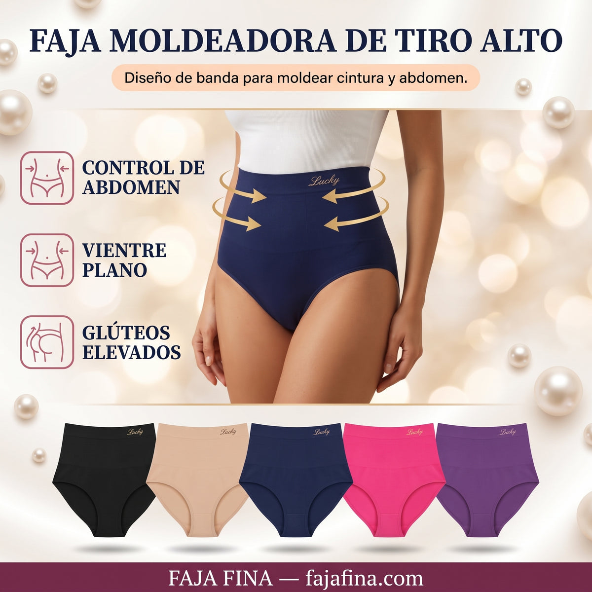 Braguita Faja de Talle Alto — Control de Abdomen Sin Costuras